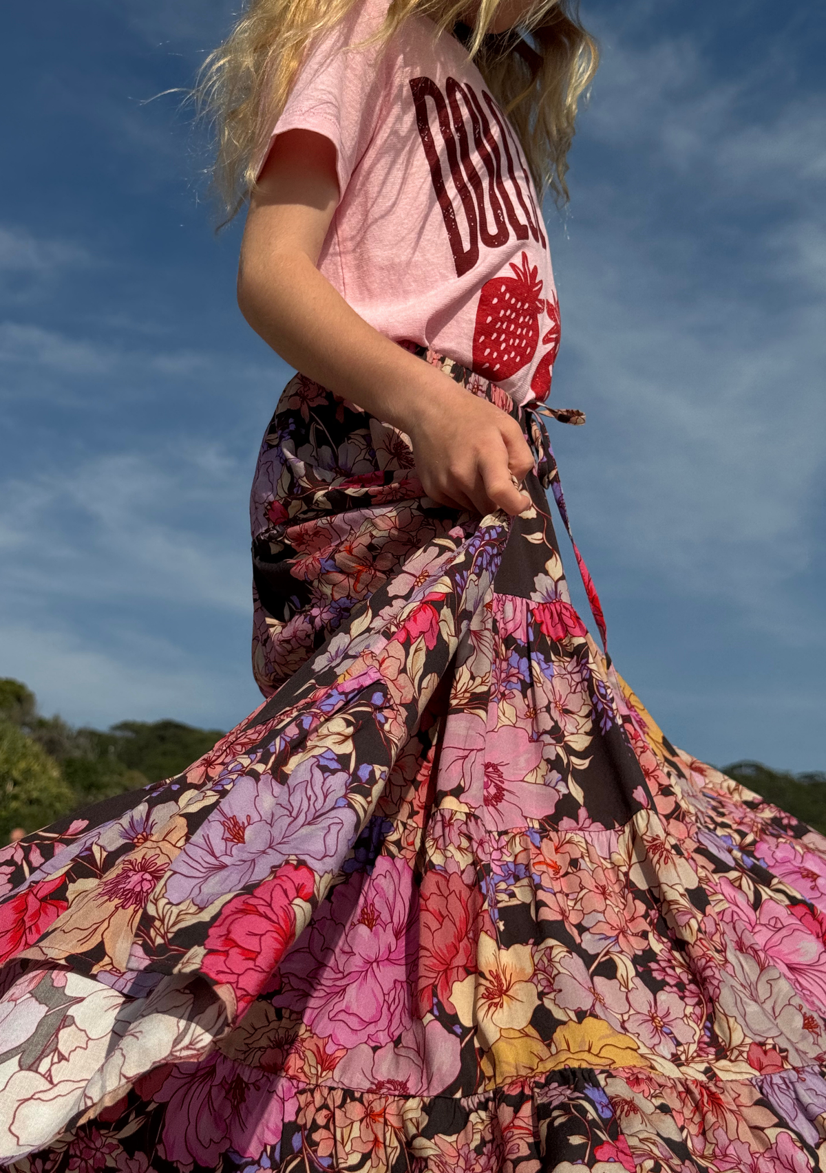 LITTLE AUGUSTE Little Miss Maxi Skirt (Black)