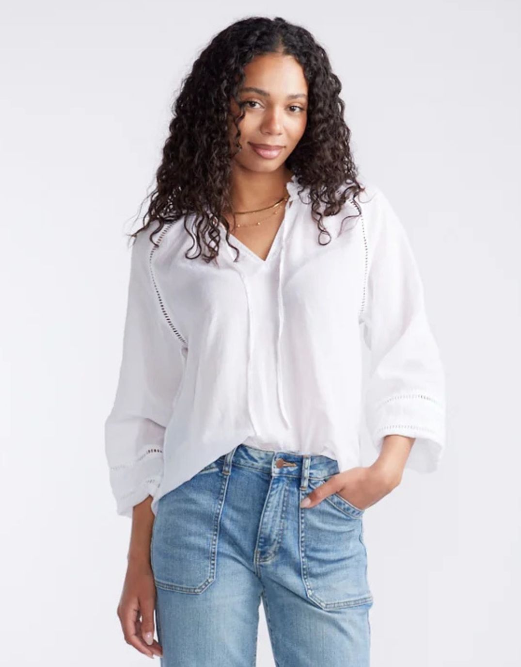 White & Co. Isabelle Blouse (White)