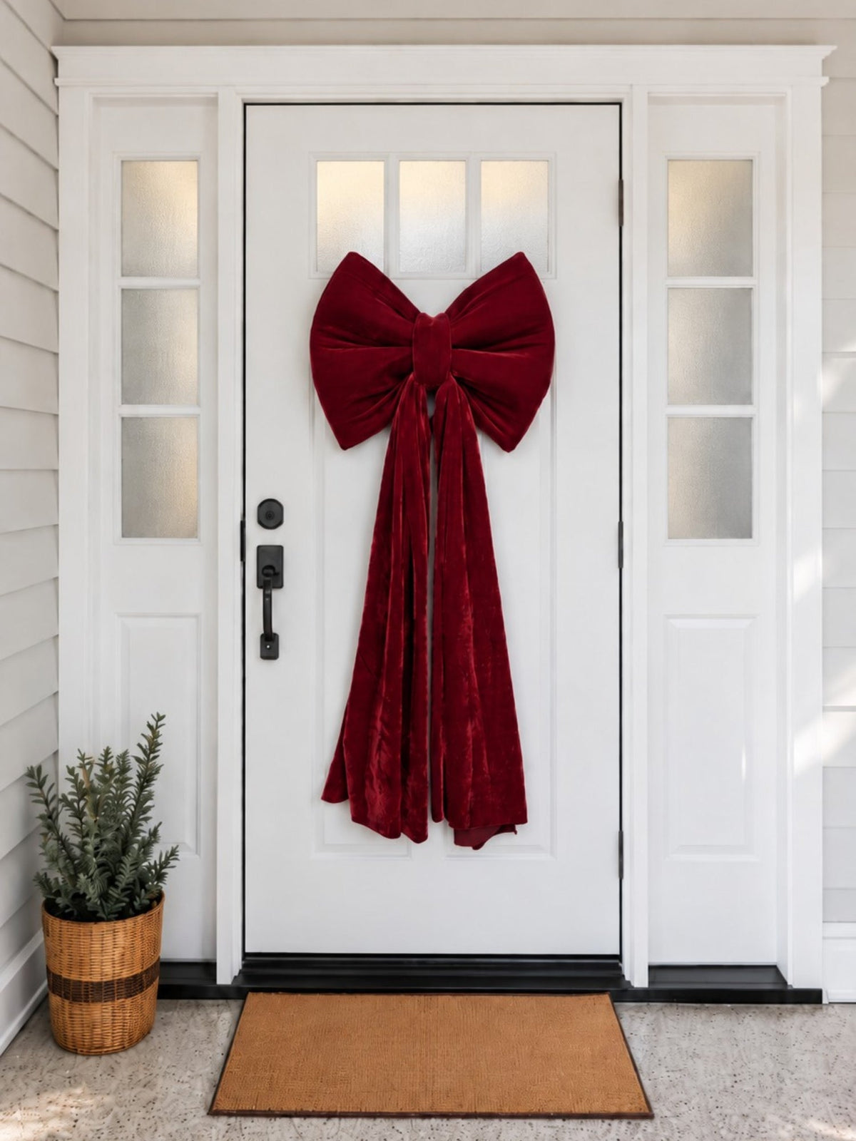 Image of Accessories. Product name - Velvet Christmas Bow Red in Red colour by brand - Threadz