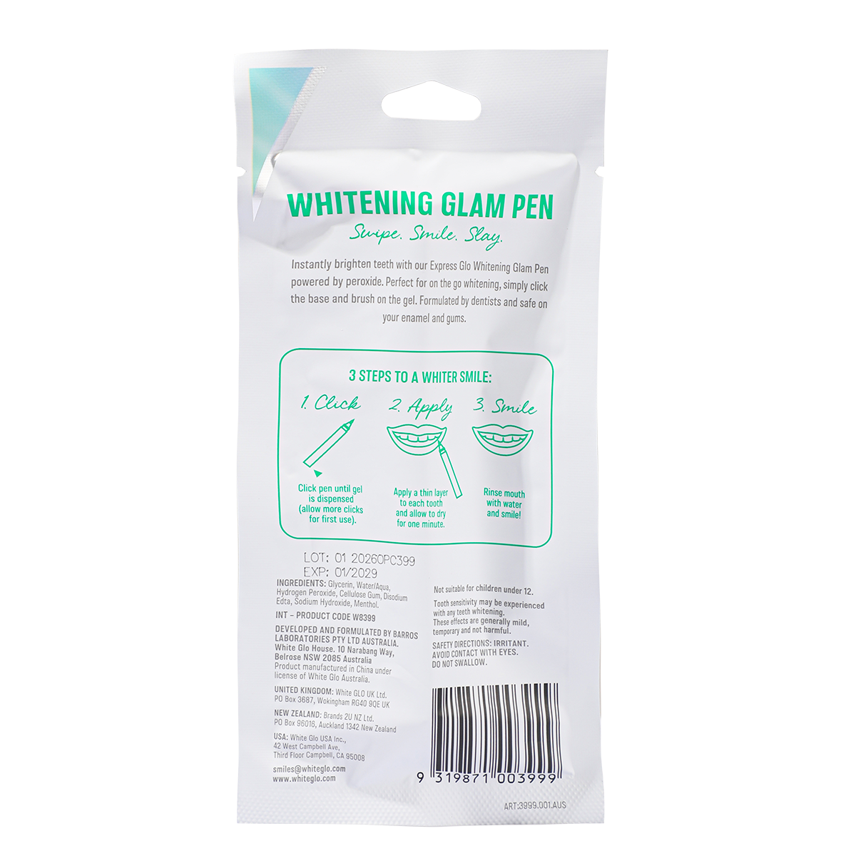 White Glo Glam Teeth Whitening Pen