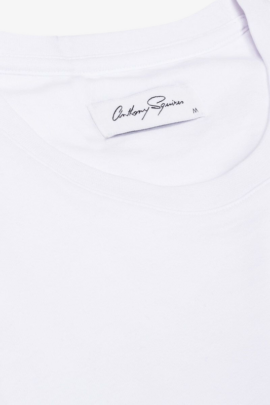Image of T-Shirts. Productname: Edan White T-shirt in White colour by brand - Anthony Squires