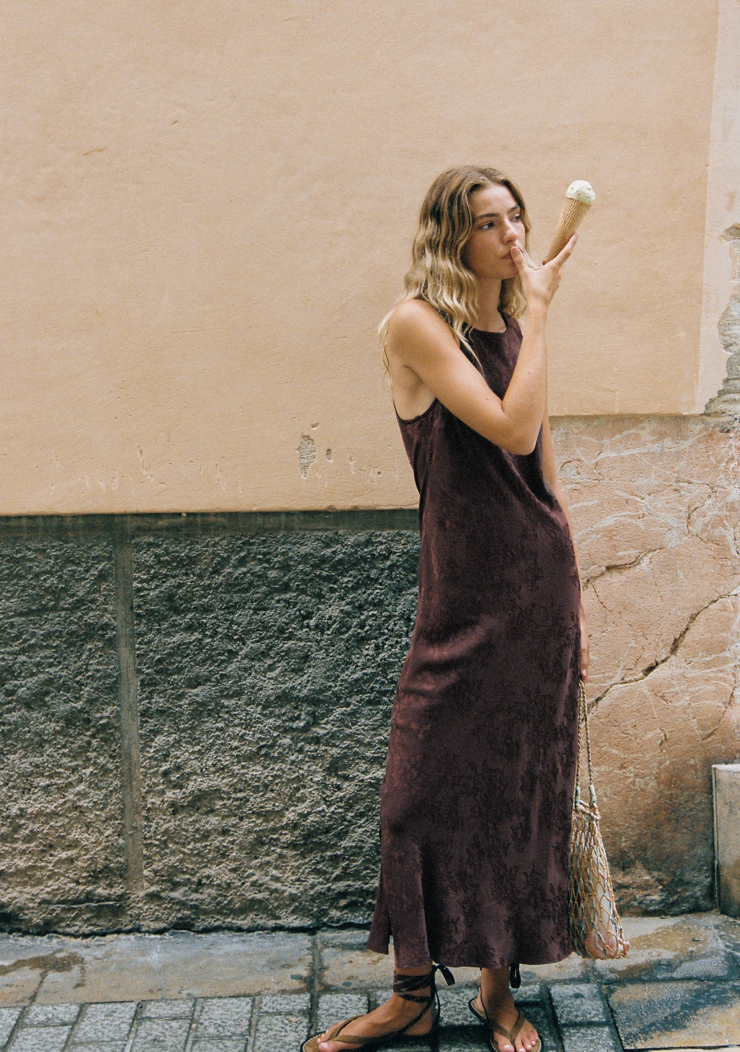 Auguste The Label Natasha Midi Dress (Tan/Brown)