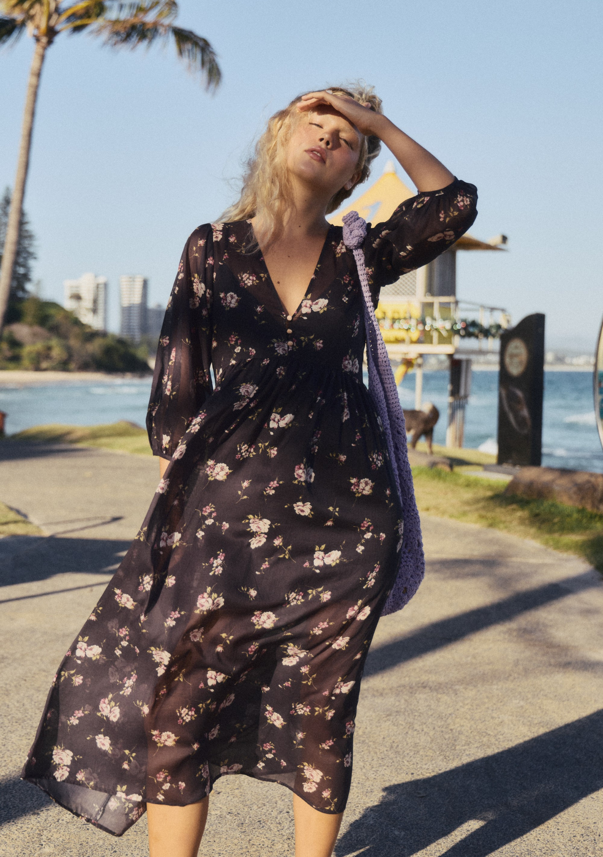 Auguste The Label Ellis Midi Dress (Black)