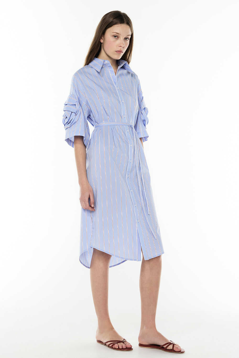 Opposite Energy Shirt Dress (Blue/Merlot)