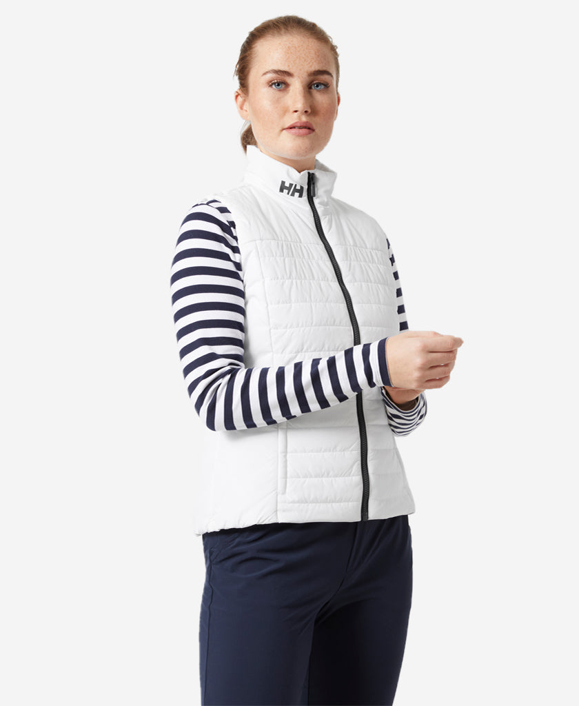 Image of Coats & Jackets. Product name - W CREW INSULATOR VEST 2.0, White in White colour by brand - Helly Hansen