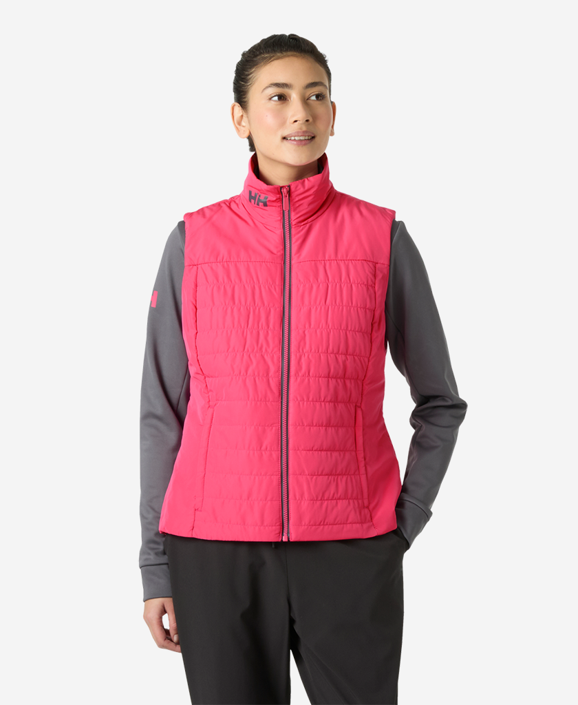 Image of Coats & Jackets. Product name - W CREW INSULATOR VEST 2.0, Hot Pink in Hot Pink colour by brand - Helly Hansen