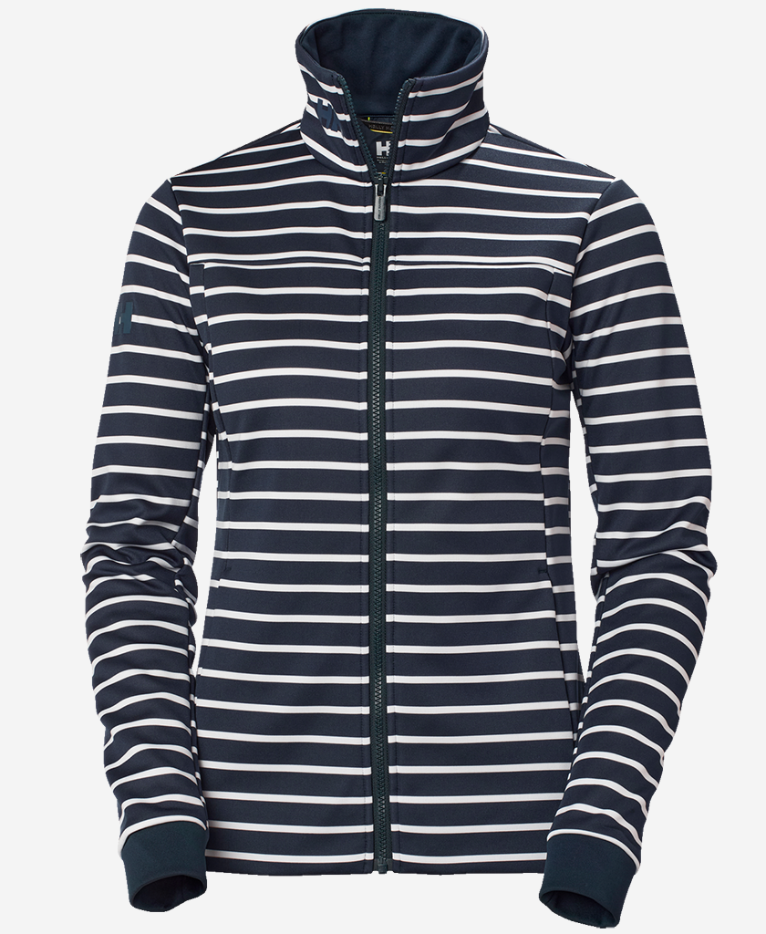 Helly Hansen W CREW FLEECE JACKET (Navy Stripe)
