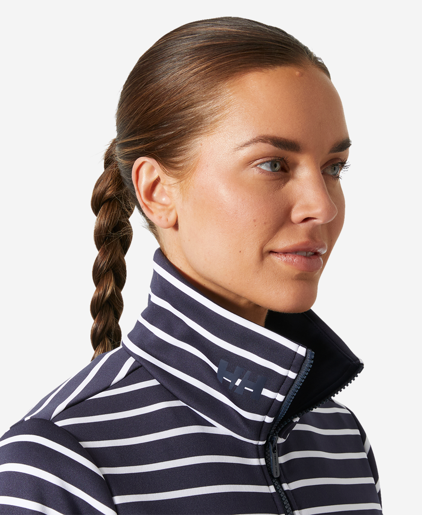 Helly Hansen W CREW FLEECE JACKET (Navy Stripe)