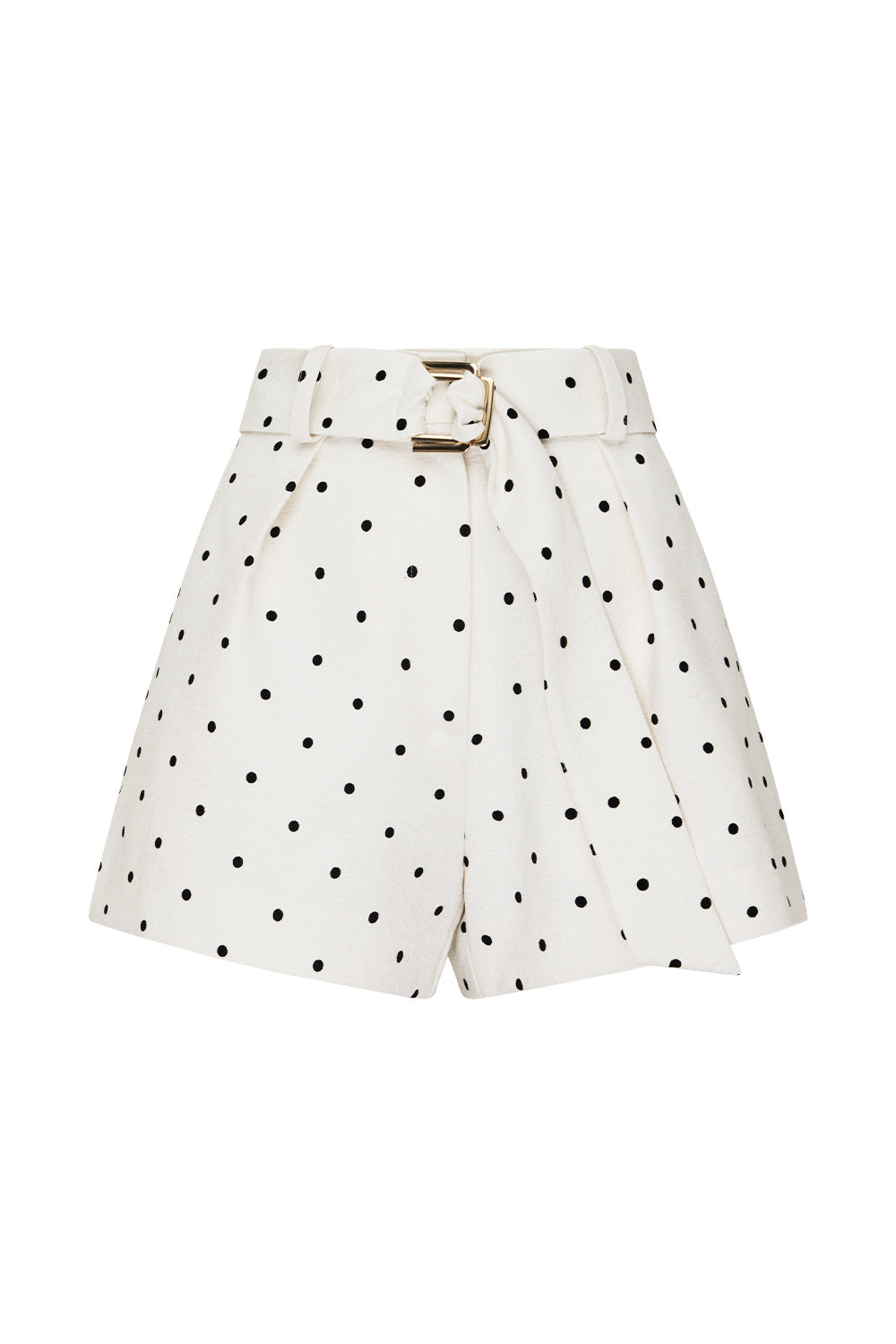 Image of a model wearing Shorts. Productname: Dot Dot Dash Short in Ivory/Black colour by brand - Manning Cartell