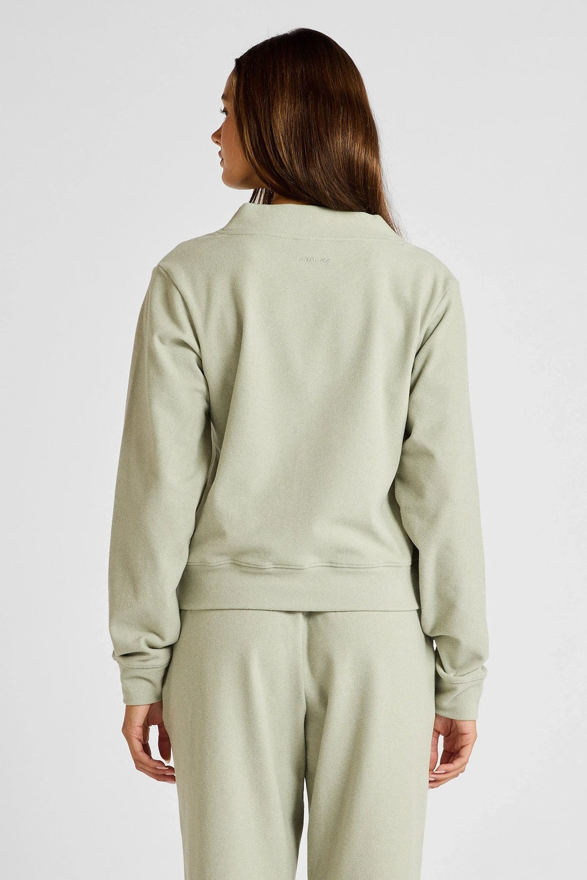Micro-Rib V-Neck Cropped Sweater (Seagrass)