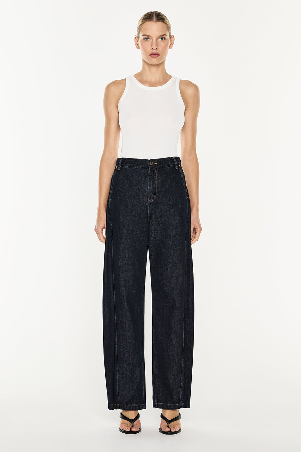 Future Lover Barrel Jean (Dark Indigo)