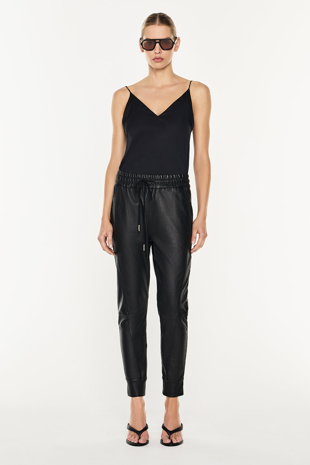 Future Icon Stretch Leather Pant (Black)