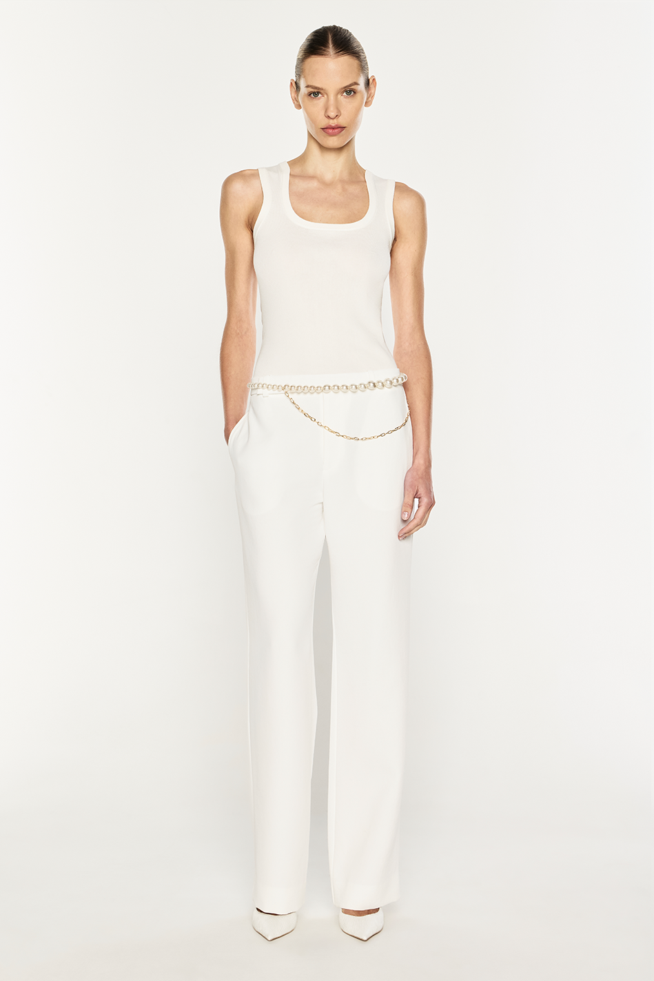 Pearl Chain Belt (Pearl White)