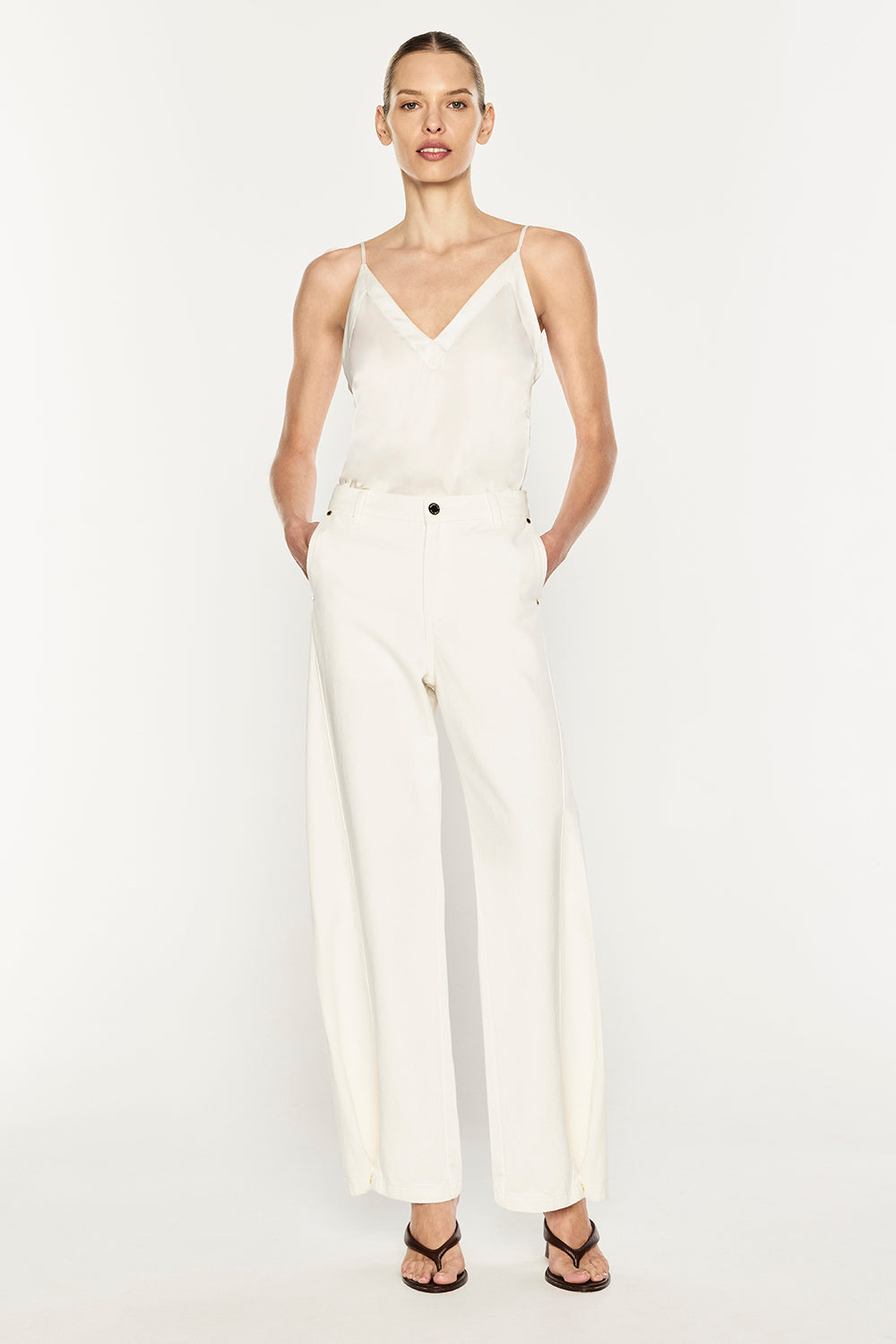 Clean Slate Barrel Jean (Off White)