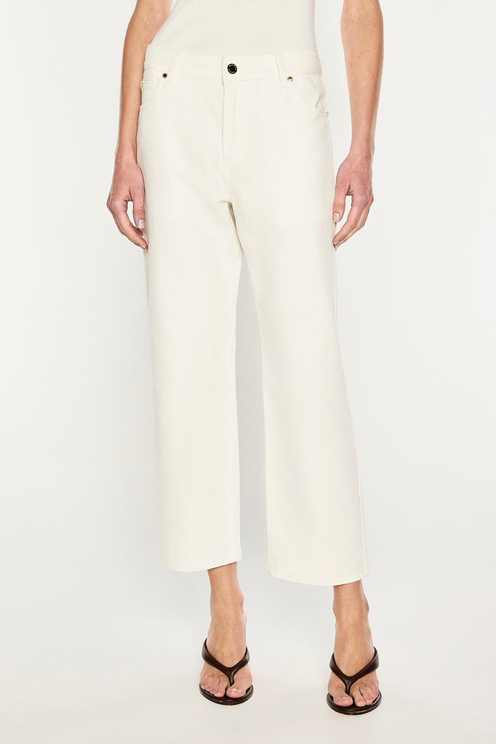 Clean Slate Crop Jean (Off White)