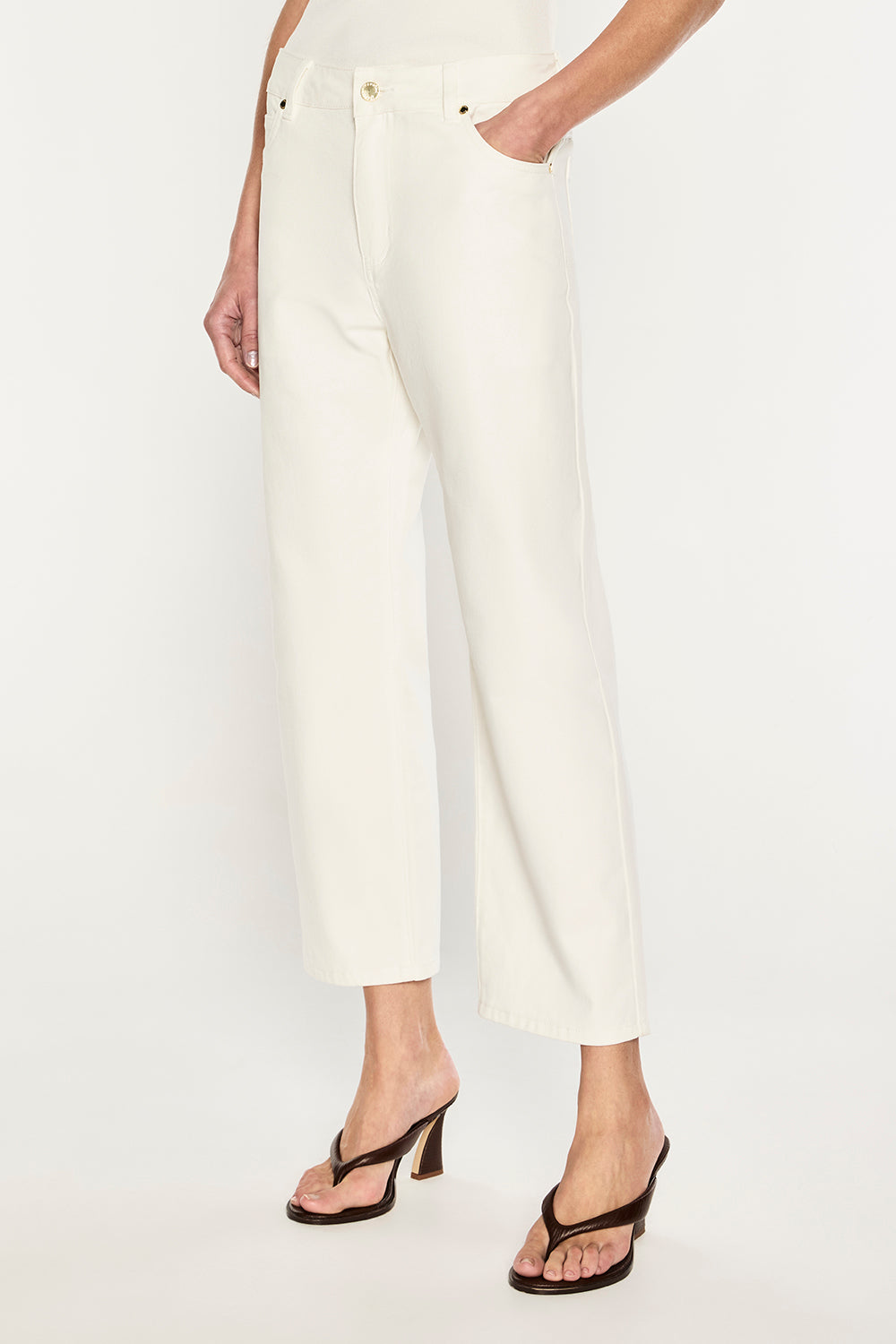 Clean Slate Crop Jean (Off White)