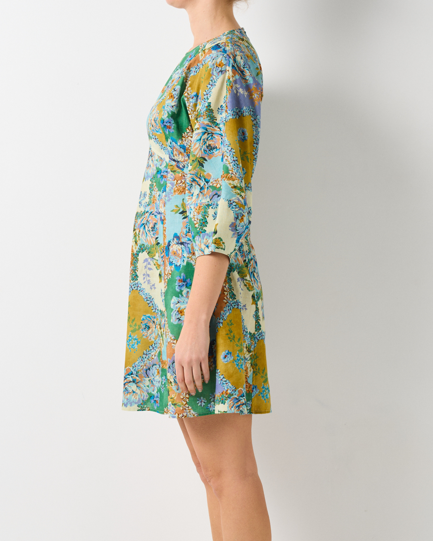 Walnut Melbourne Rivoli Dress (Peony Patchwork)