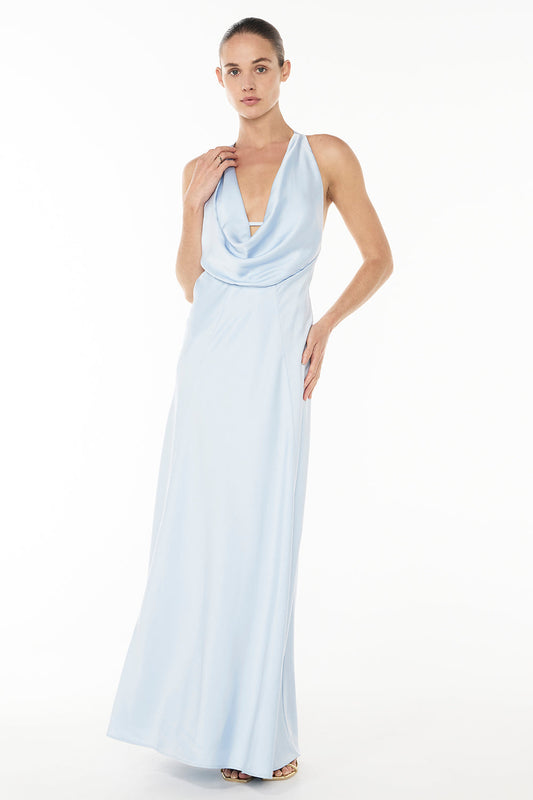 Image of Dresses. Productname: Charmed Cowl Slip Dress in DOVE BLUE colour by brand - Manning Cartell