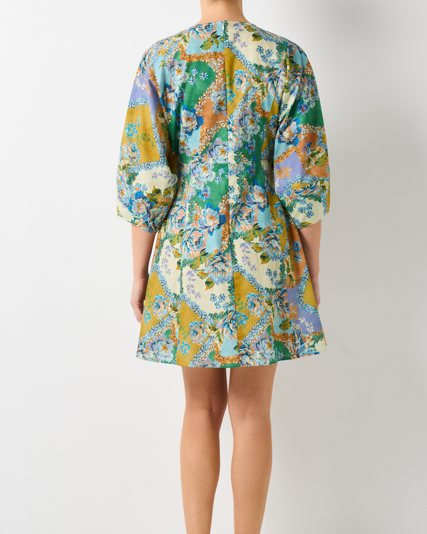 Walnut Melbourne Rivoli Dress (Peony Patchwork)