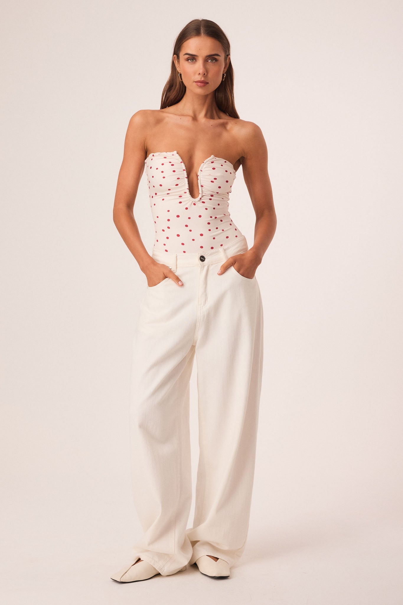 SNDYS LILANA BODYSUIT (Vanilla Polka)
