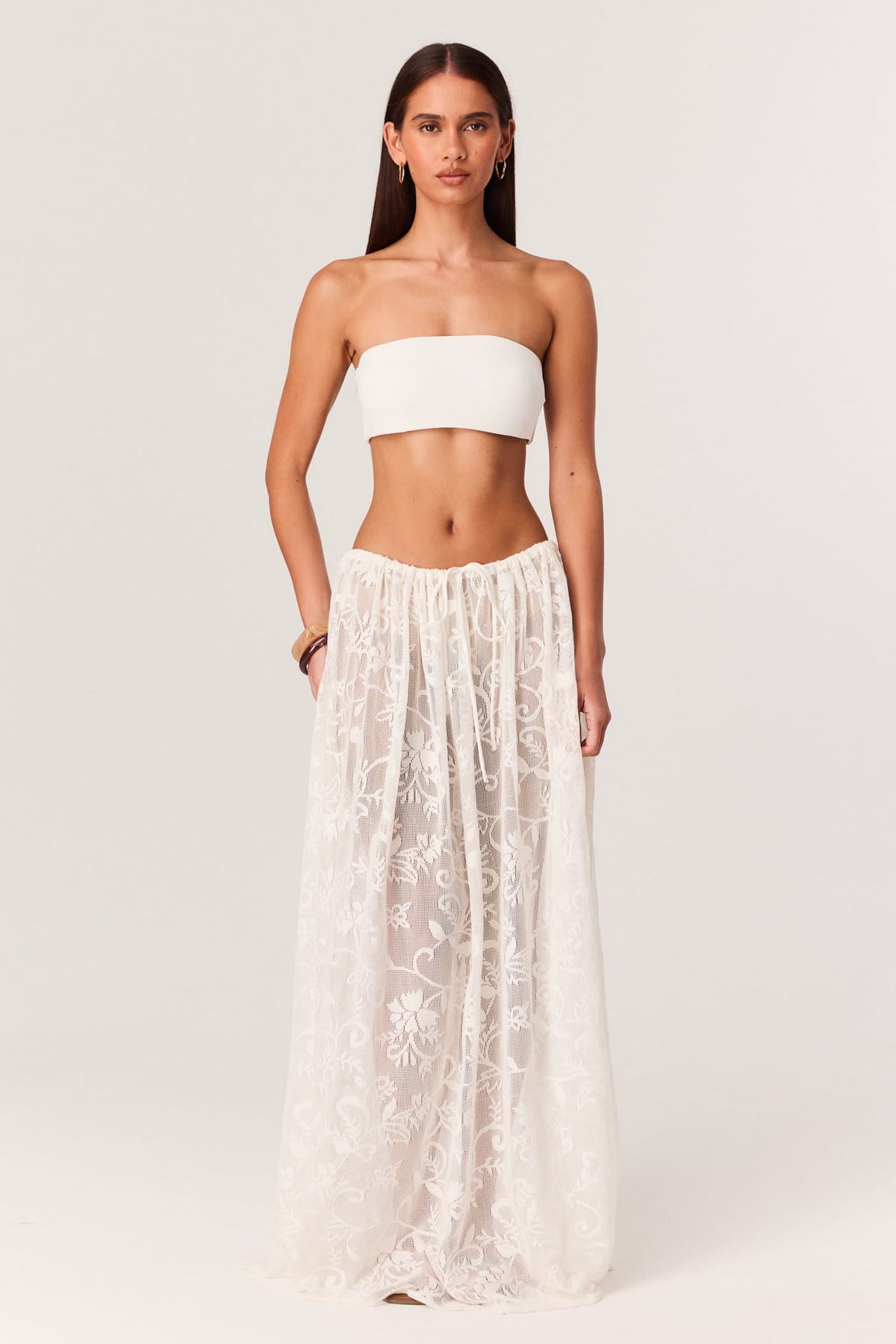 SNDYS MALANI MAXI SKIRT (White)
