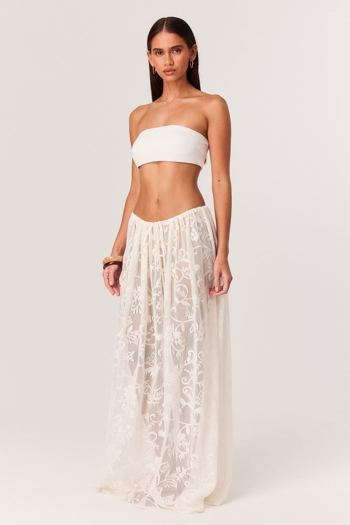 SNDYS MALANI MAXI SKIRT (White)