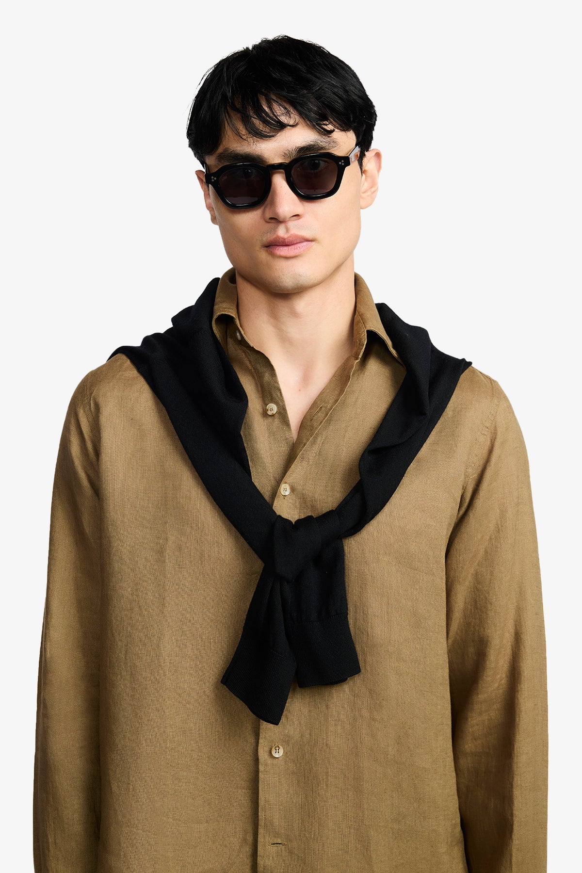 Anthony Squires Quy Linen Shirt (Khaki)