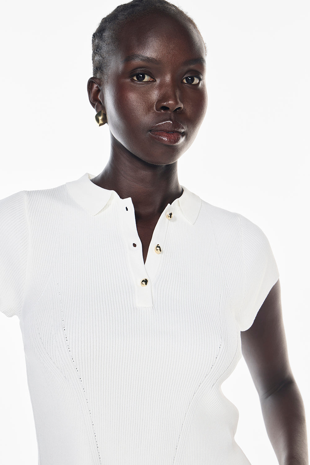 Firm Favourite Knit Polo (White)