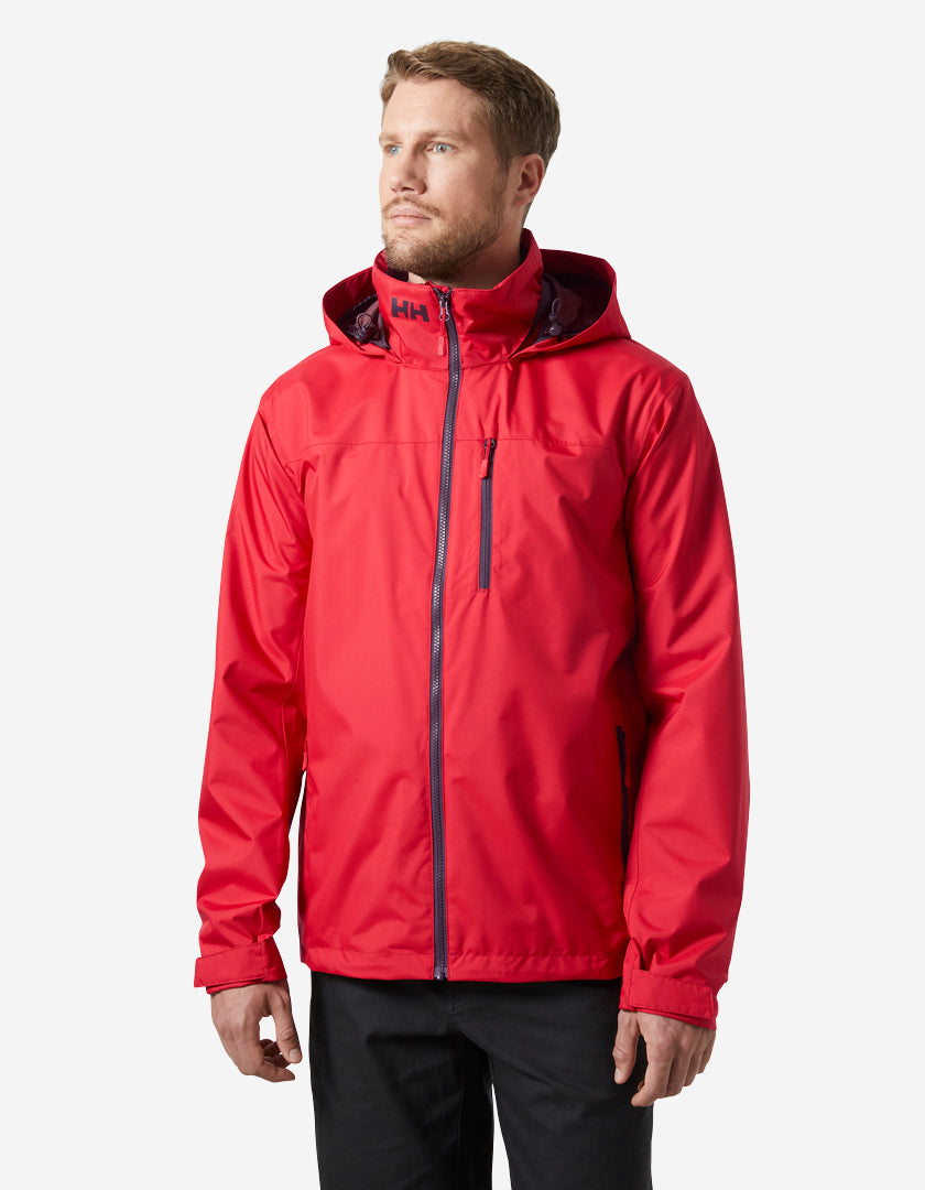 Image of Coats & Jackets. Product name - CREW HOODED JACKET 2.0, 162 Red in Red colour by brand - Helly Hansen