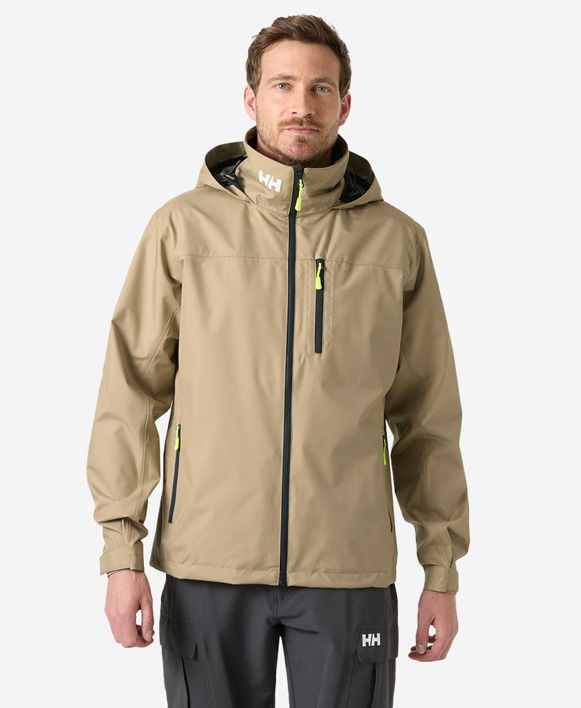 Image of Coats & Jackets. Product name - CREW HOODED JACKET 2.0, Pebble in Pebble colour by brand - Helly Hansen