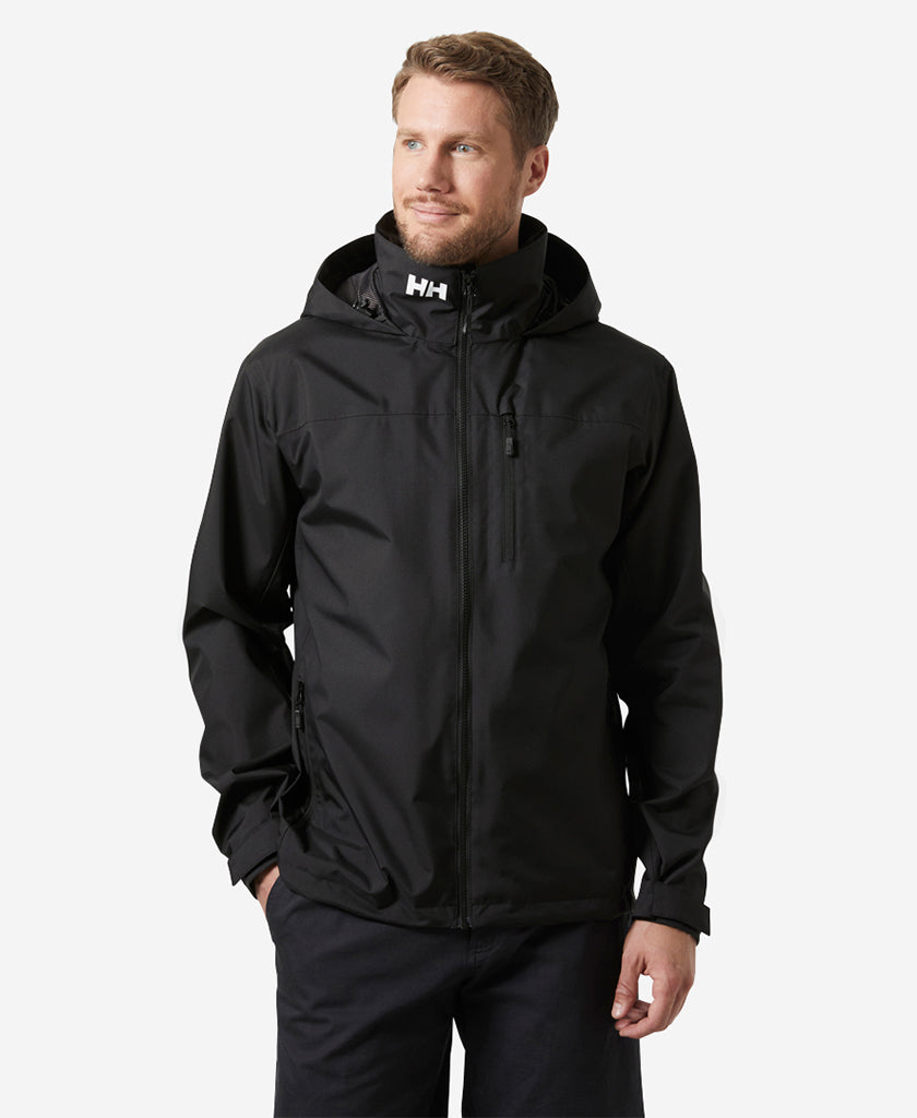 Image of Coats & Jackets. Product name - CREW HOODED JACKET 2.0, Black in Black colour by brand - Helly Hansen