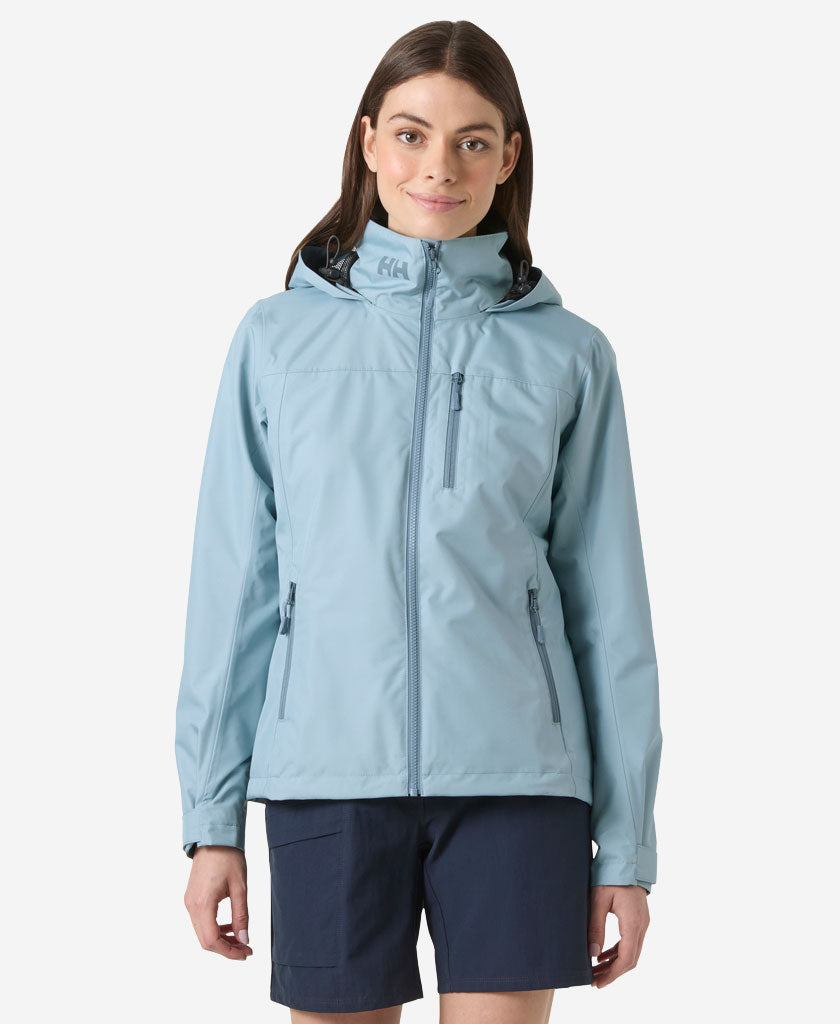 Image of Coats & Jackets. Product name - W CREW HOODED JACKET 2.0, Windy Blue in Windy Blue colour by brand - Helly Hansen