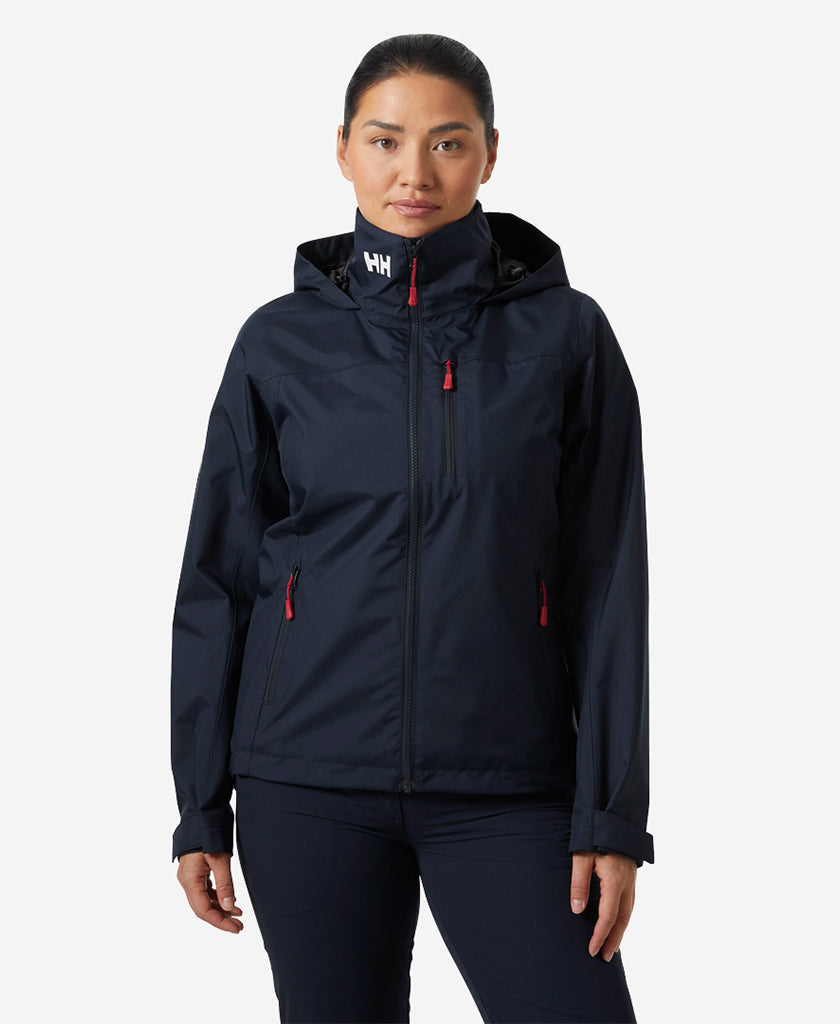 Image of Coats & Jackets. Product name - W CREW HOODED JACKET 2.0, Navy in Navy colour by brand - Helly Hansen