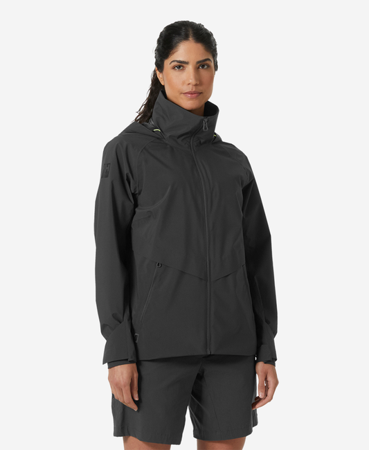 Image of Coats & Jackets. Product name - W HP RACING HOODED JACKET, Ebony in Ebony colour by brand - Helly Hansen