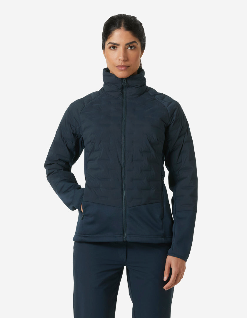 Image of Coats & Jackets. Product name - W HP HYBRID STRETCH INSULATOR, Navy in Navy colour by brand - Helly Hansen