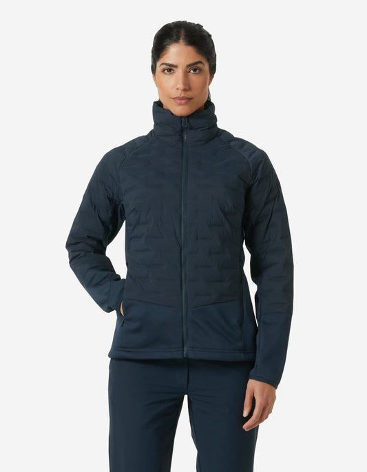 Image of Coats & Jackets. Product name - W HP HYBRID STRETCH INSULATOR, Navy in Navy colour by brand - Helly Hansen