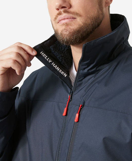 Helly Hansen CREW HOODED PILE JACKET (Navy)