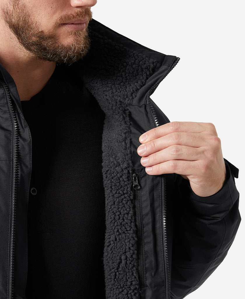 Helly Hansen CREW HOODED PILE JACKET (Black)