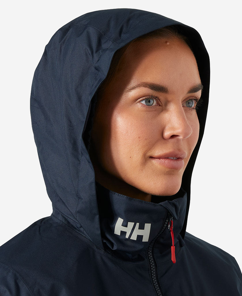 Helly Hansen W CREW HOODED PILE JACKET (Navy)