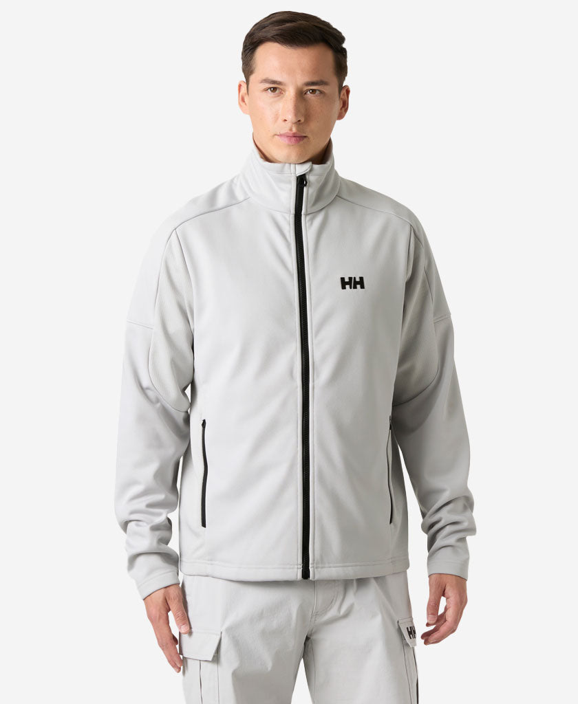 Image of a model wearing Outerwear. Product name - HP FLEECE JACKET, Grey Fog in Grey Fog colour by brand - Helly Hansen