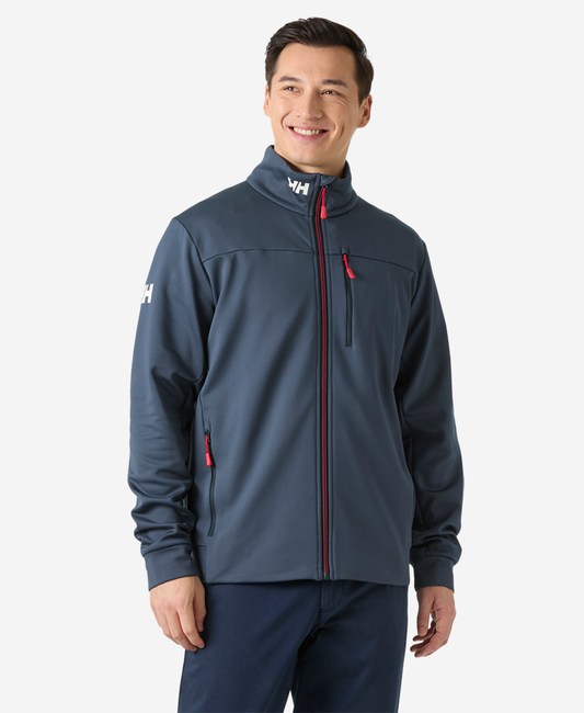 Image of a model wearing Outerwear. Product name - CREW FLEECE JACKET, Navy in Navy colour by brand - Helly Hansen