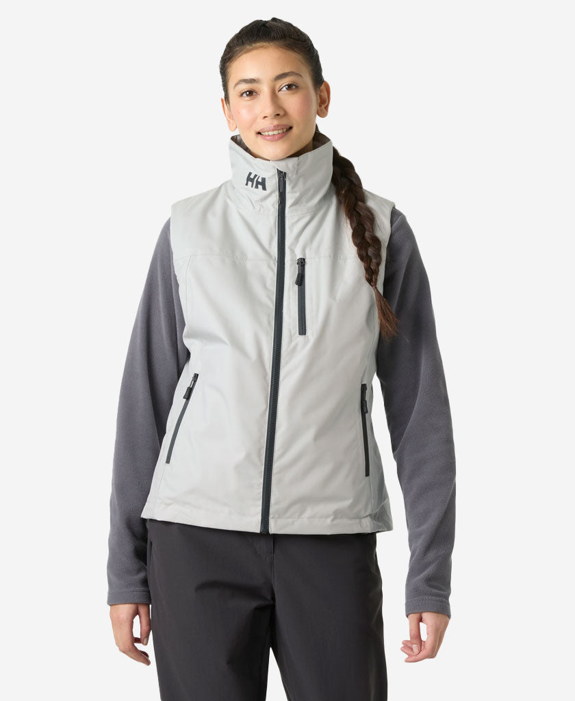 Image of Coats & Jackets. Product name - W CREW PILE VEST, Grey Fog in Grey Fog colour by brand - Helly Hansen