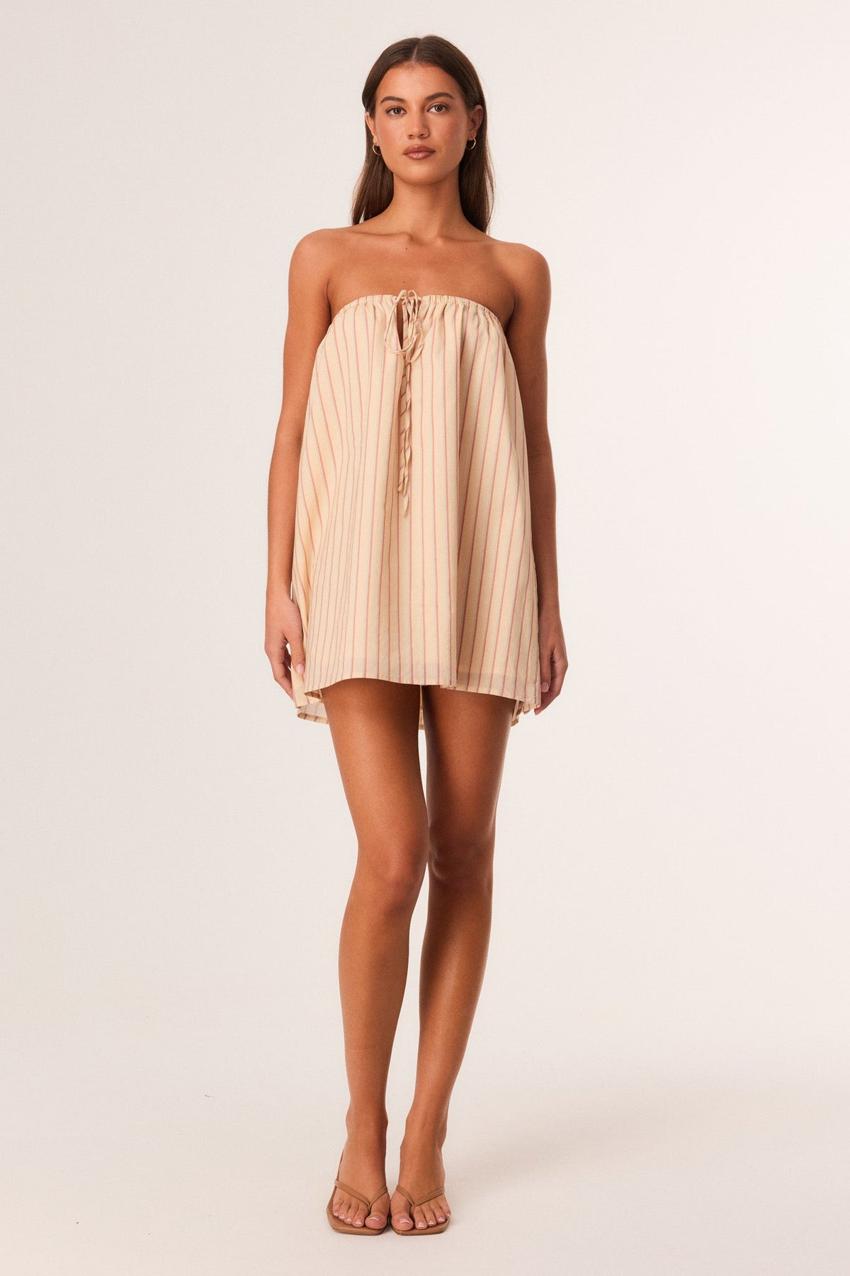 SNDYS SARA MINI DRESS (Butter Stripe)