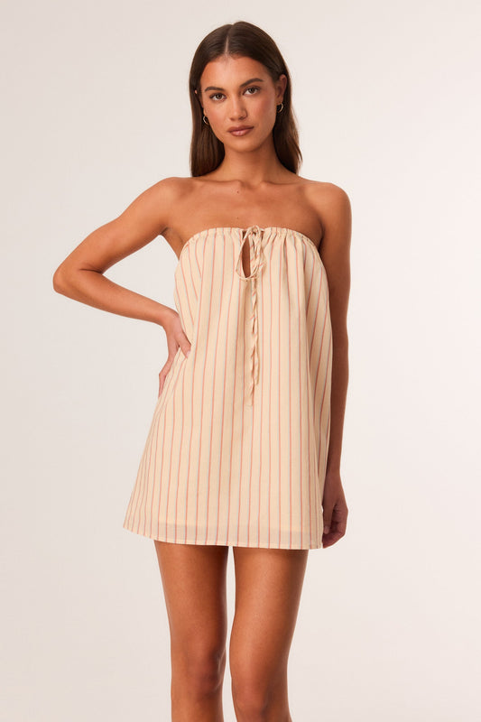 SNDYS SARA MINI DRESS (Butter Stripe)