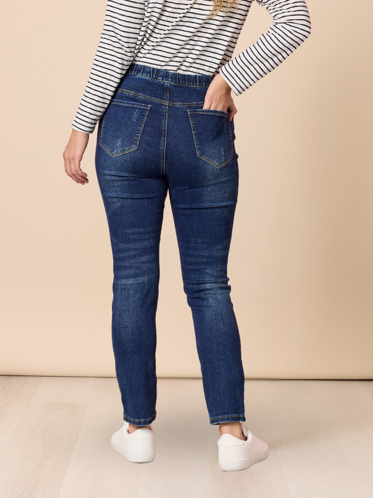 Threadz LA Stretch Pull On Jean (Dark Denim)