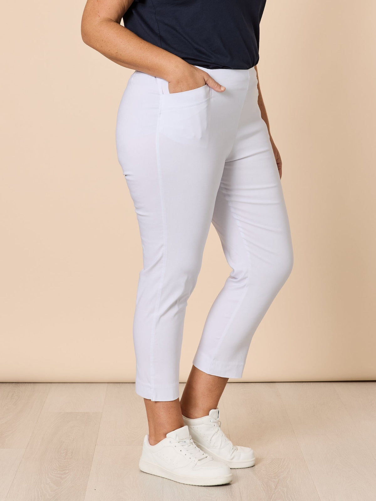 Threadz Zara Stretch Pant (White)
