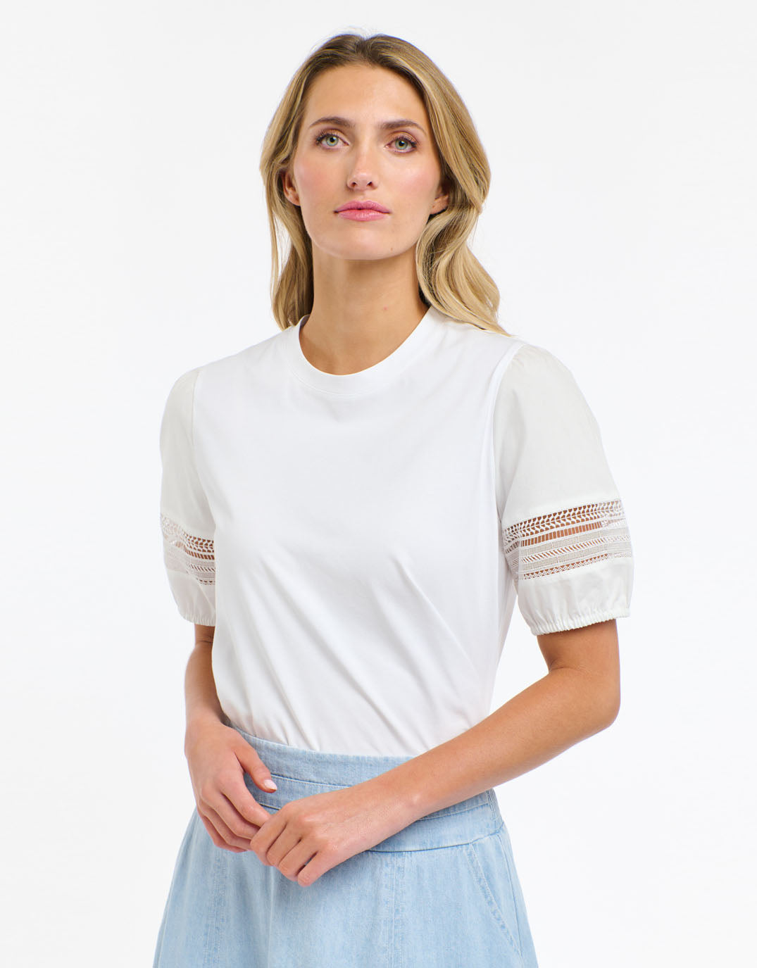 365 Days Alex Cotton Sleeve Tee (White)