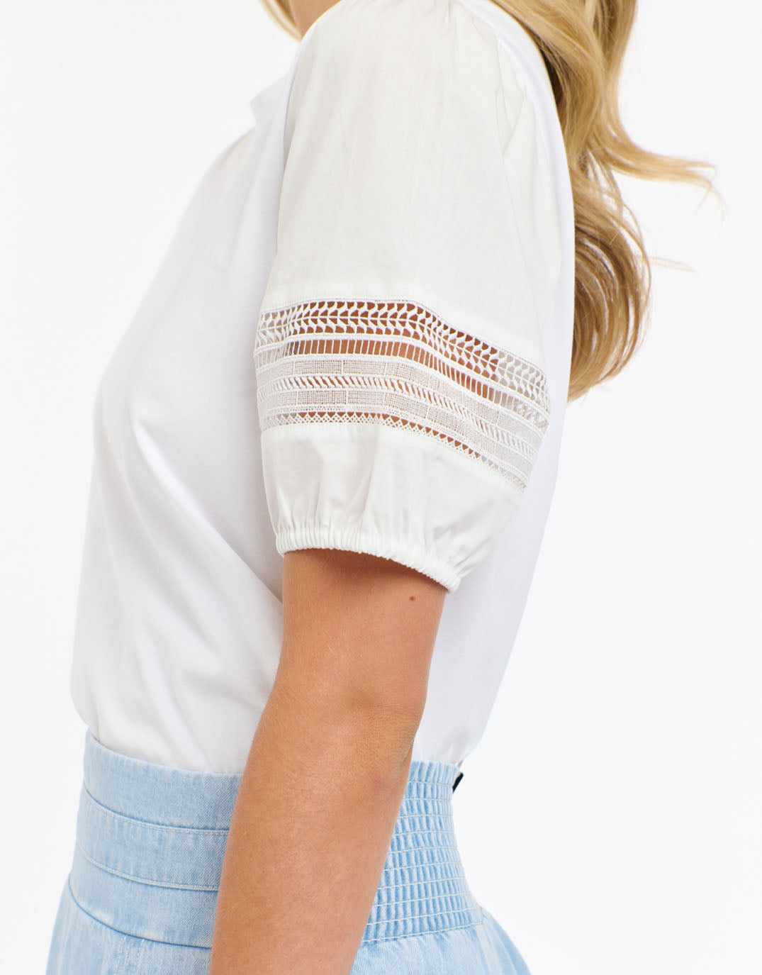 365 Days Alex Cotton Sleeve Tee (White)