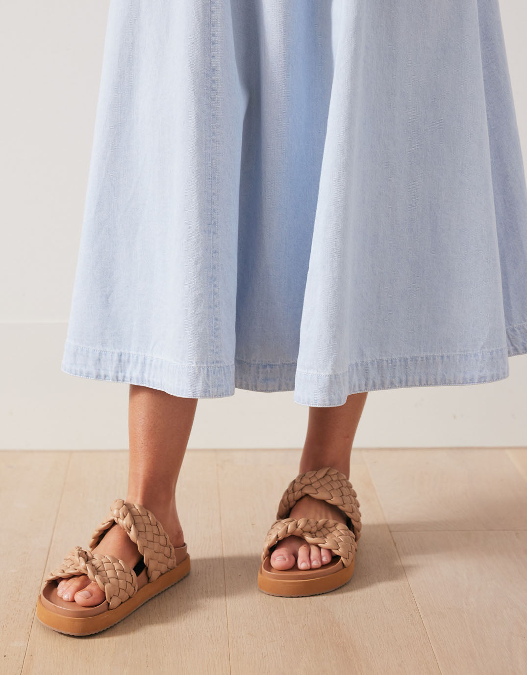 365 Days Dakota Denim Midi Skirt (Light Wash)