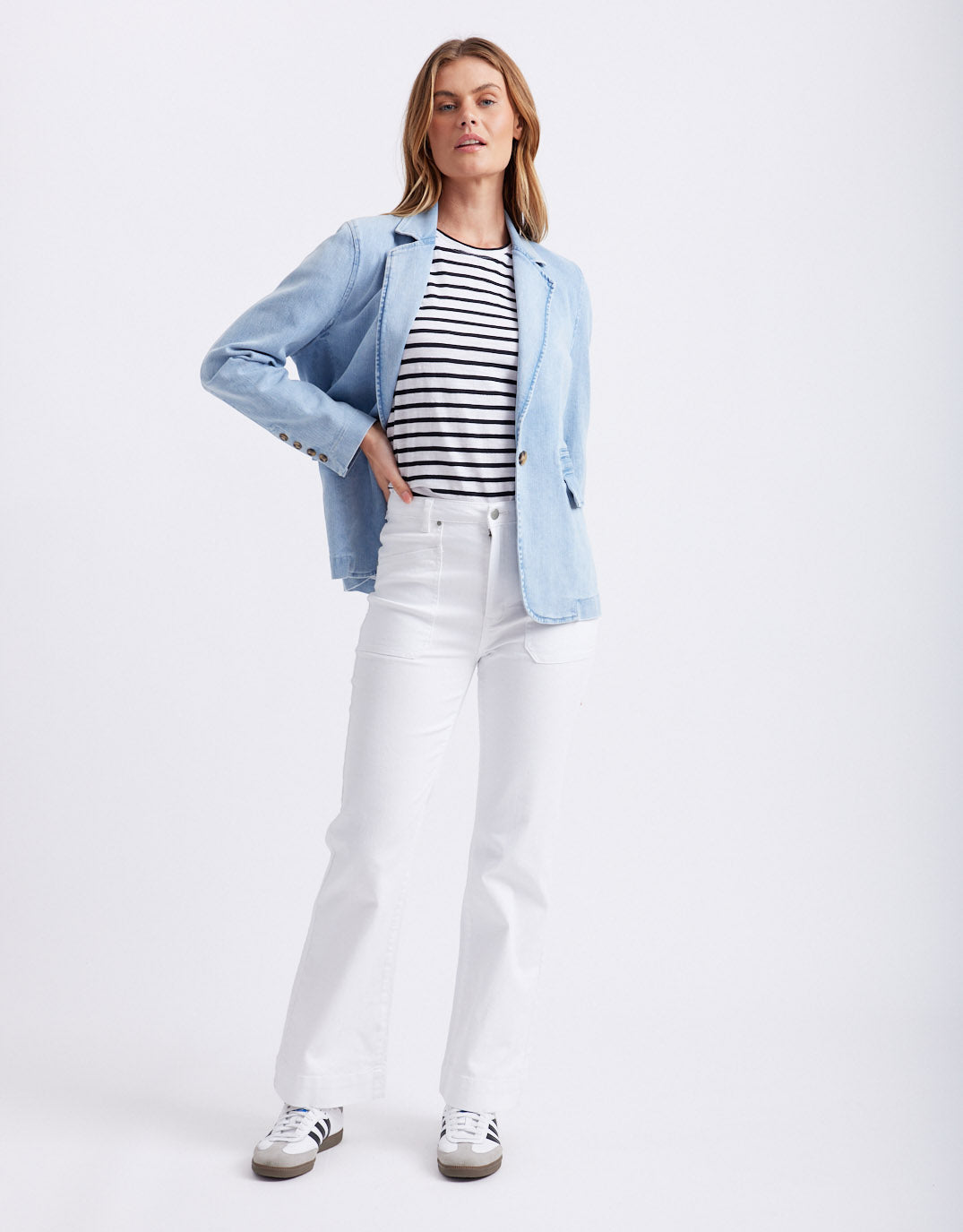 365 Days Denim Blazer (Ice Blue)